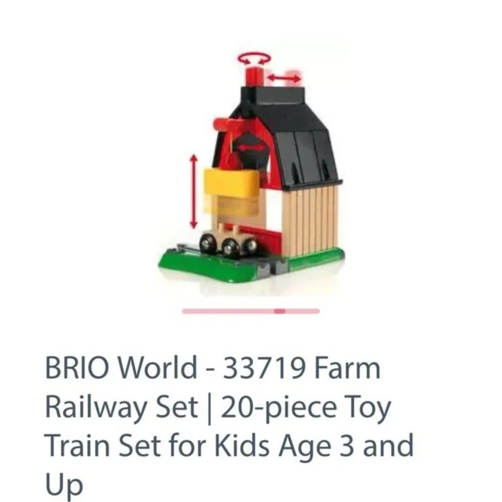 BRIO Farm Railway Set 20 Piece Interactive Train Set Kids Age 3+  #33719